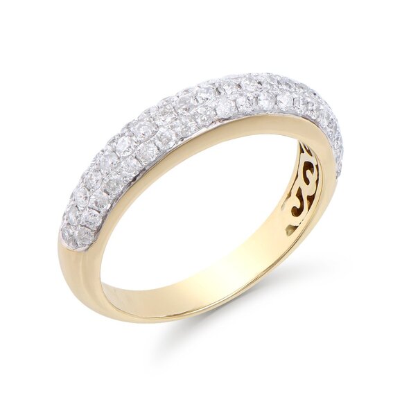 Certified Natural Diamond 14K Designer Gold Ring - Picture 2 of 4